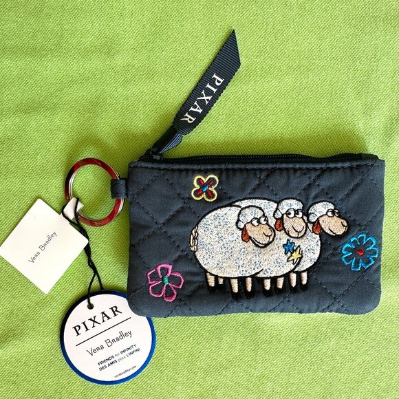 VERA BRADLEY DISNEY PIXAR ZIP ID CASE W/ BO PEEP'S SHEEP:NWT ANDY'S ROOM - Picture 1 of 9